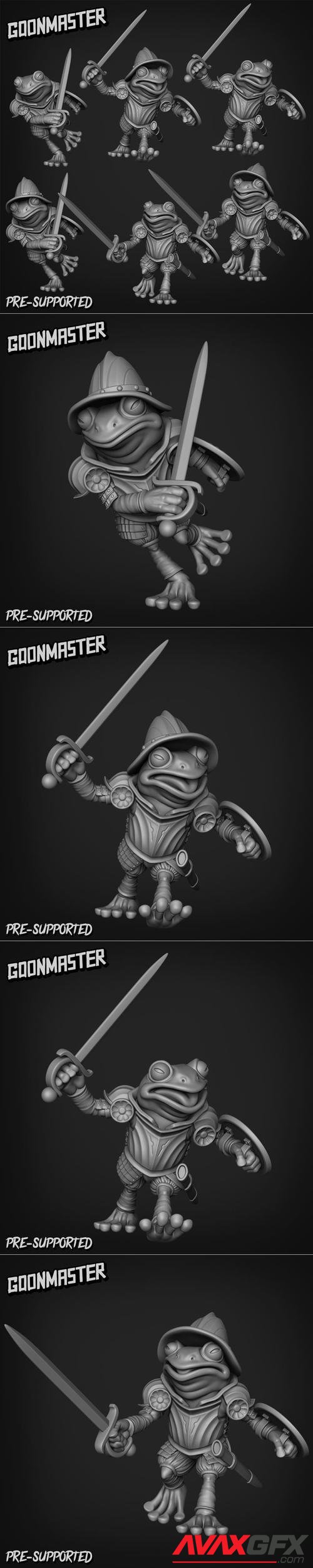 Goon Master Games - Sacred Swamp - Frog Swordsmen – 3D Print