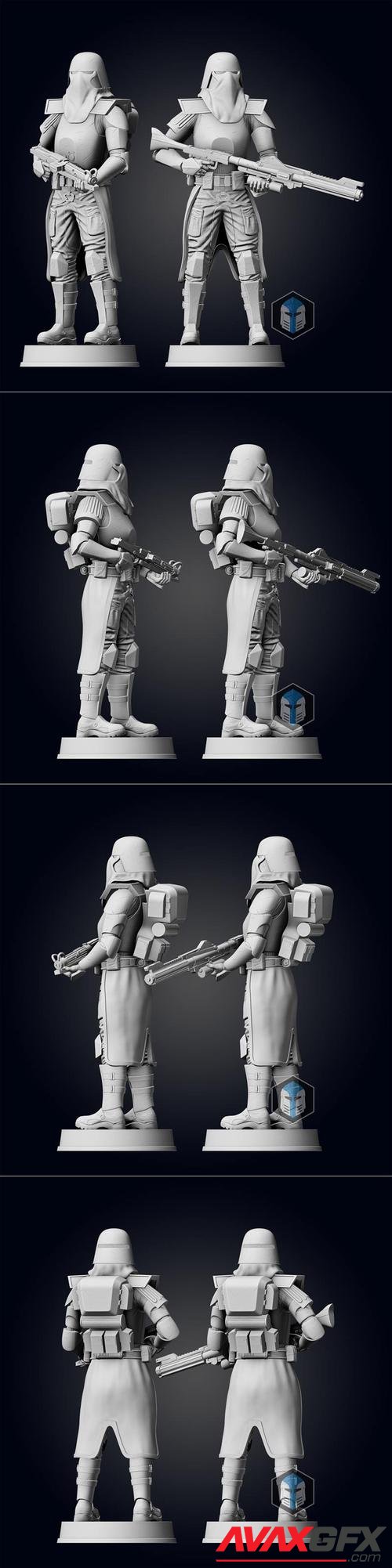 Galactic Marine Figurine - Pose 1 – 3D Print