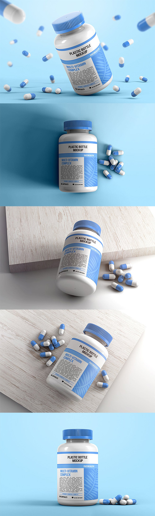 Plastic Pill Bottle Mockup