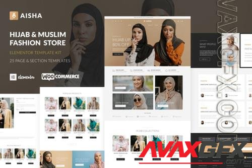 TF Aisha - Hijab & Muslim Wear Store Elementor Template Kit 38145472