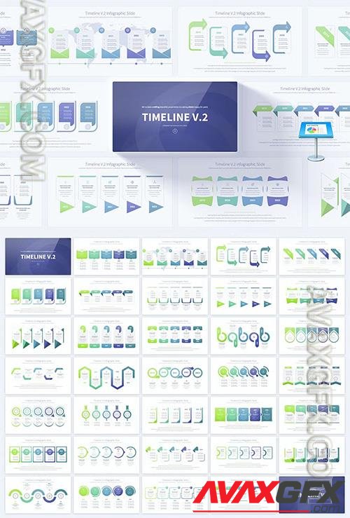 Timeline V.2 - Keynote Infographics Slides