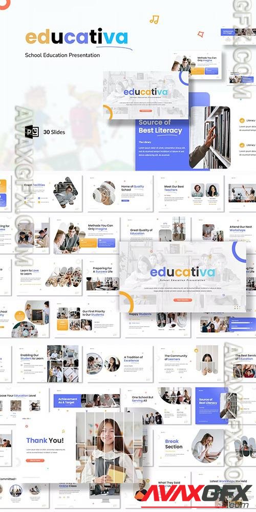 Educativa - School Education Powerpoint, Keynote and Google Slides