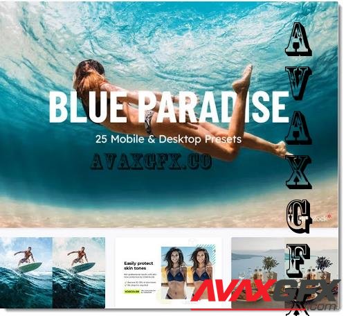 25 Blue Paradise Lightroom Presets - 7264587