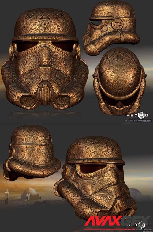 Carved Trooper Helmet – 3D Print