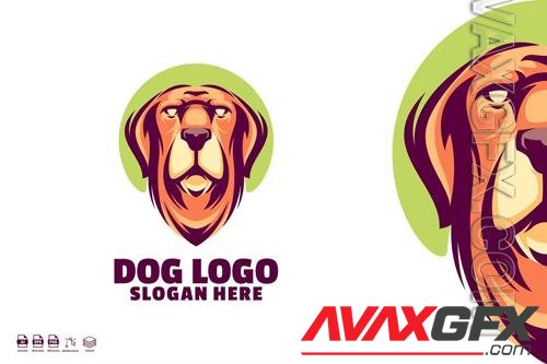 Dog Head Mascot Logo