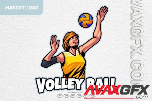 Volley Ball Sport Mascot Logo