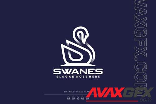 Swan Line Art Logo