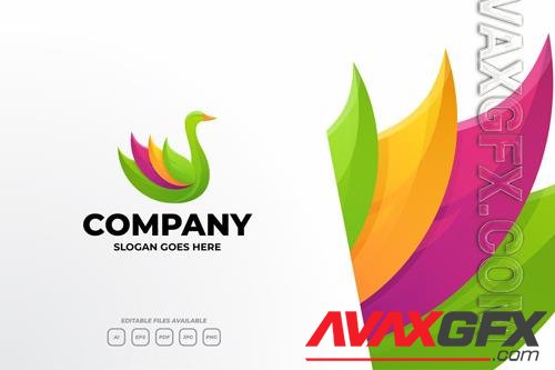 Green Goose Gradient Logo Design Template