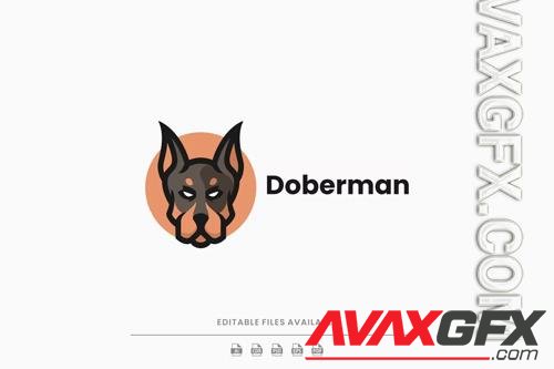 Doberman Simple Mascot Logo