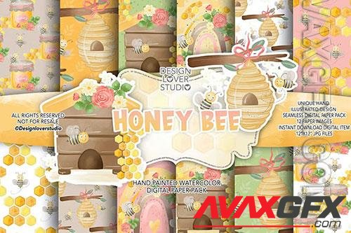 Honey Bee digital paper pack