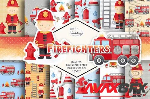 Firefighters digital paper pack