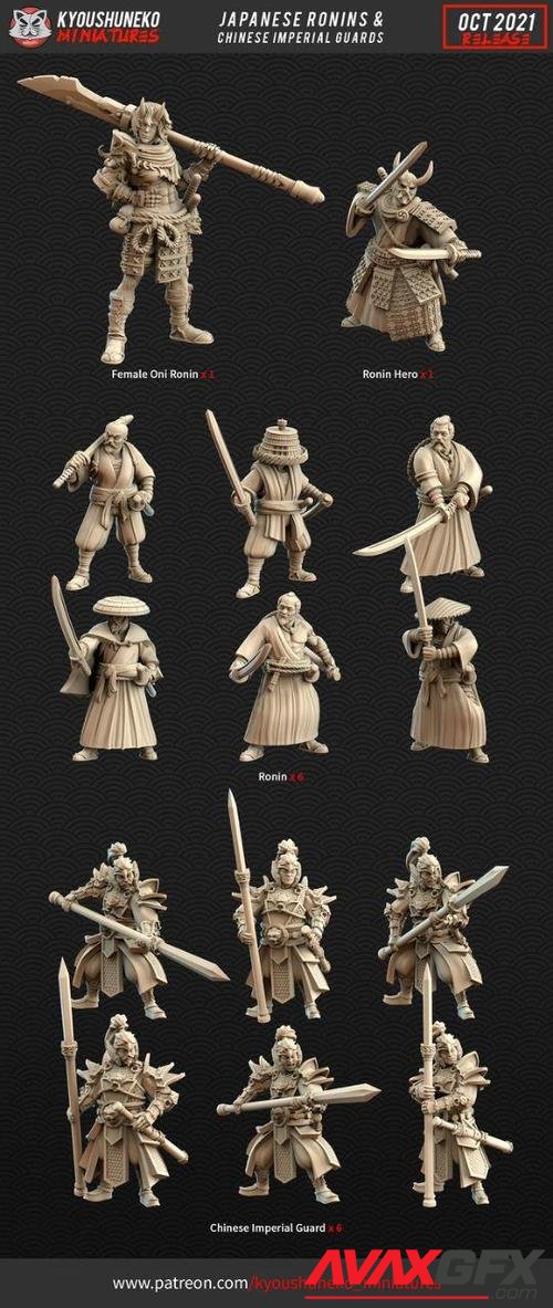 Kyoushuneko Miniatures - Samurai & Chinese Troops – 3D Print