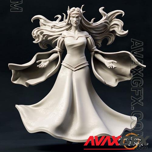 Elven Witch 3D Print Model