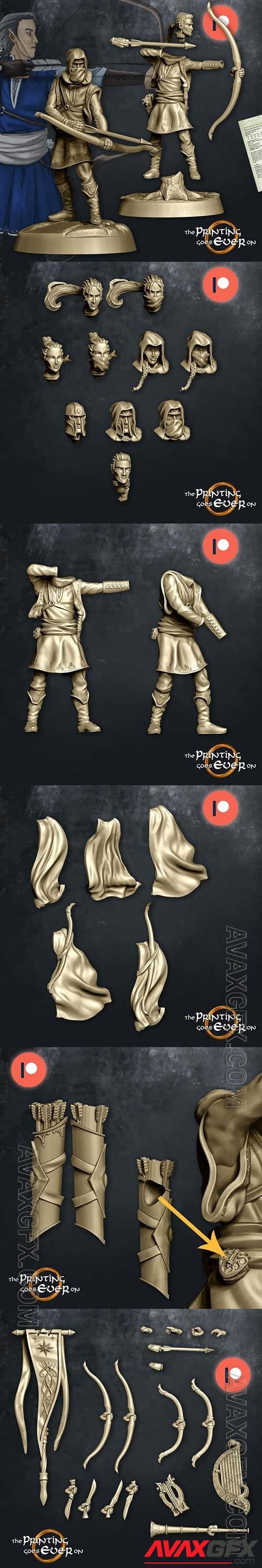 Elven Archers Modular 3D Print Model