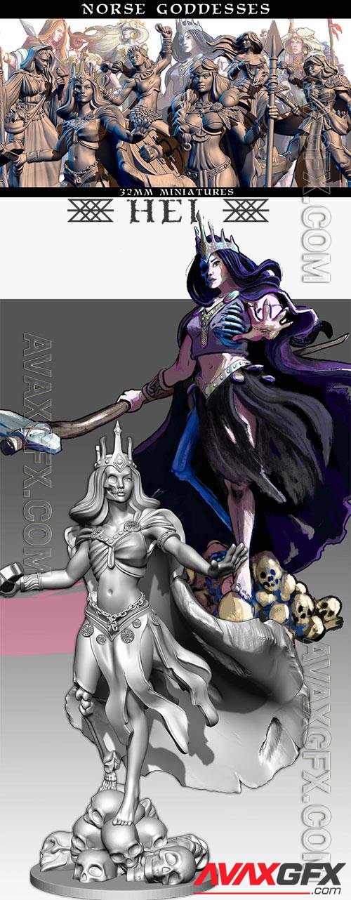 Norse Goddesses miniatures STL file for 3D printing