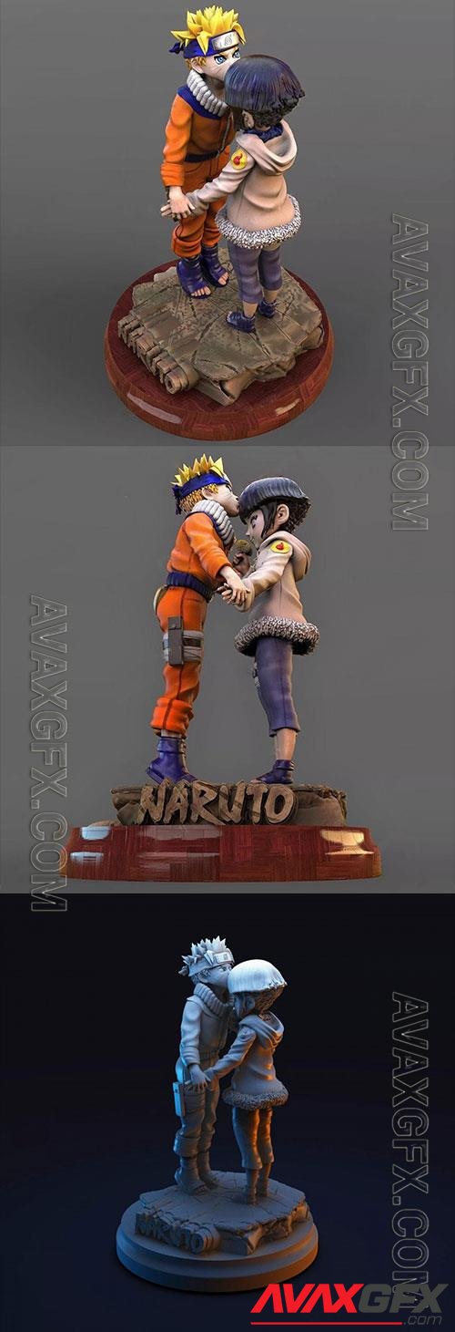 Naruto + Hinata 3D Print Model