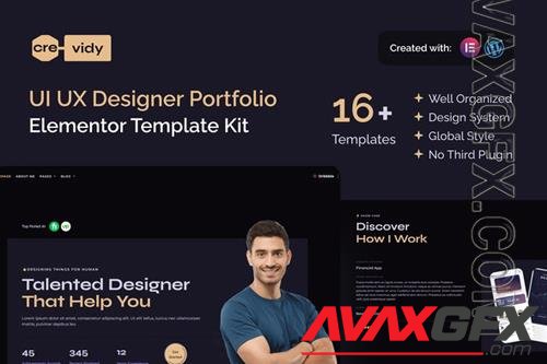 TF Crevidy v3.6 - UI UX Designer Portfolio Elementor Pro Template Kit 38187099