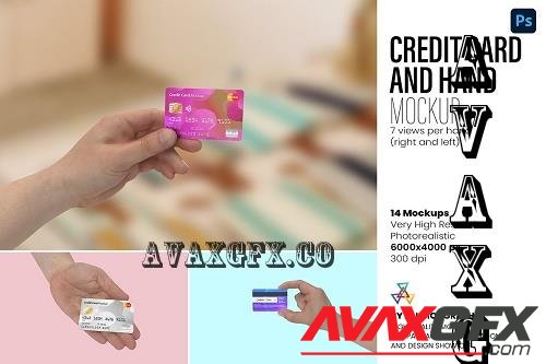 Credit Card and Hand Mockup - 7273391