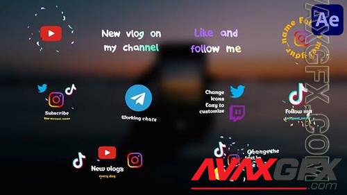 Leafs Social Media Subscribers for After Effects 38105955