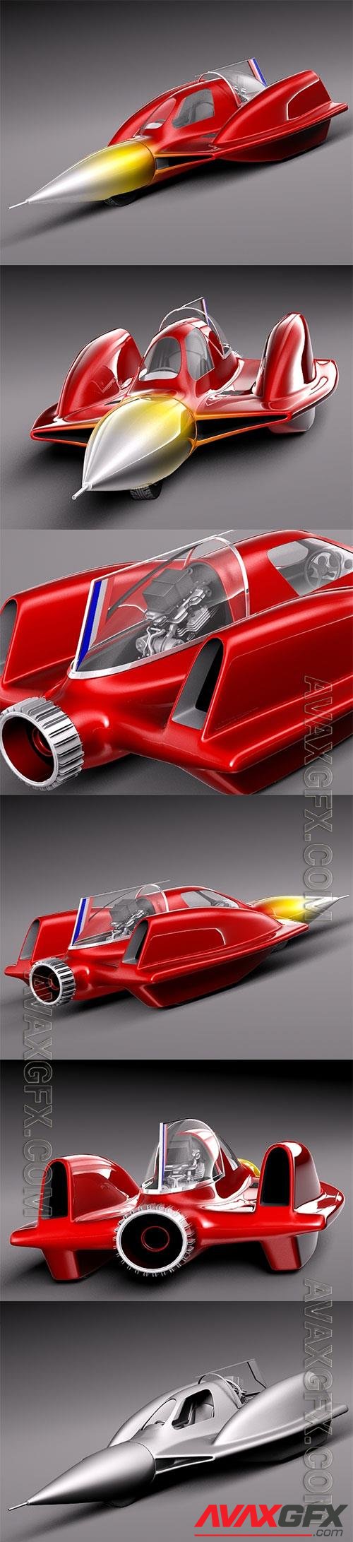 Turbo Sonic Concept Car 3D Model