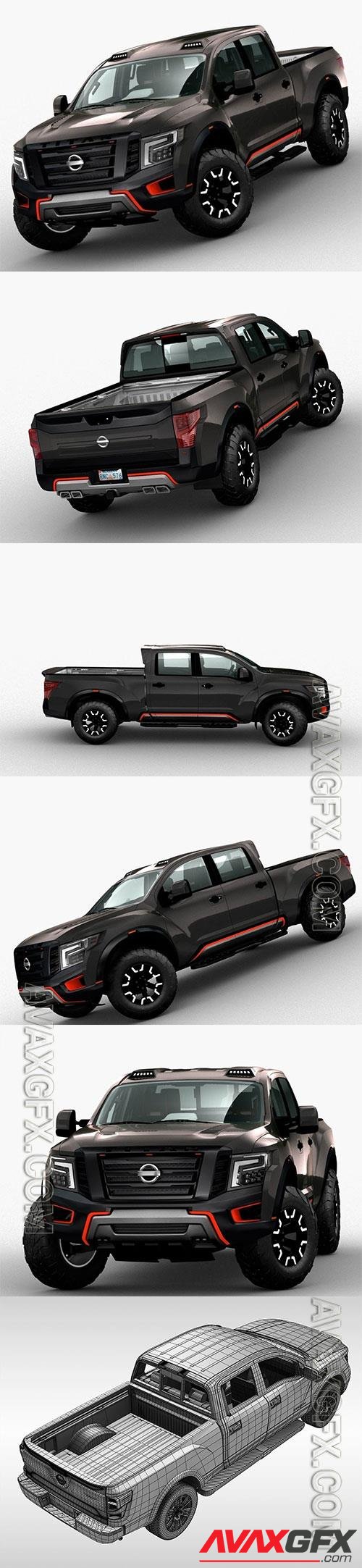 Nissan Titan 2017 3D Model