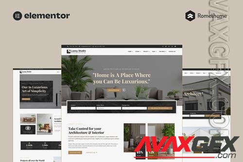 TF Luxxy v3,6 - Luxurious Interior & Architecture Elementor Pro Full Site Template Kit 38121889