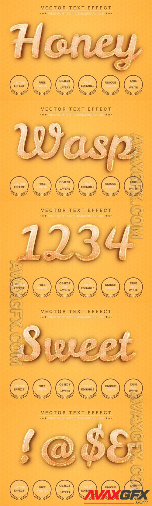 Honey - Editable Text Effect, Font Style