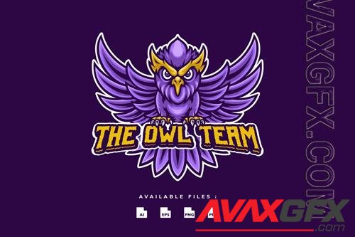 Owl Mascot Logo v. 02