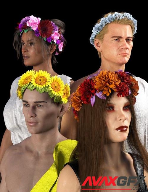 SY Flower Crowns for Genesis 8 and 8.1