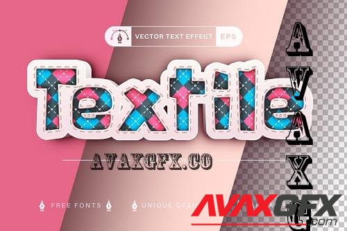 Textile Argyle Editable Text Effec - 7278748