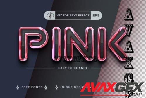 Pink Reflect - Editable Text Effect - 7279766