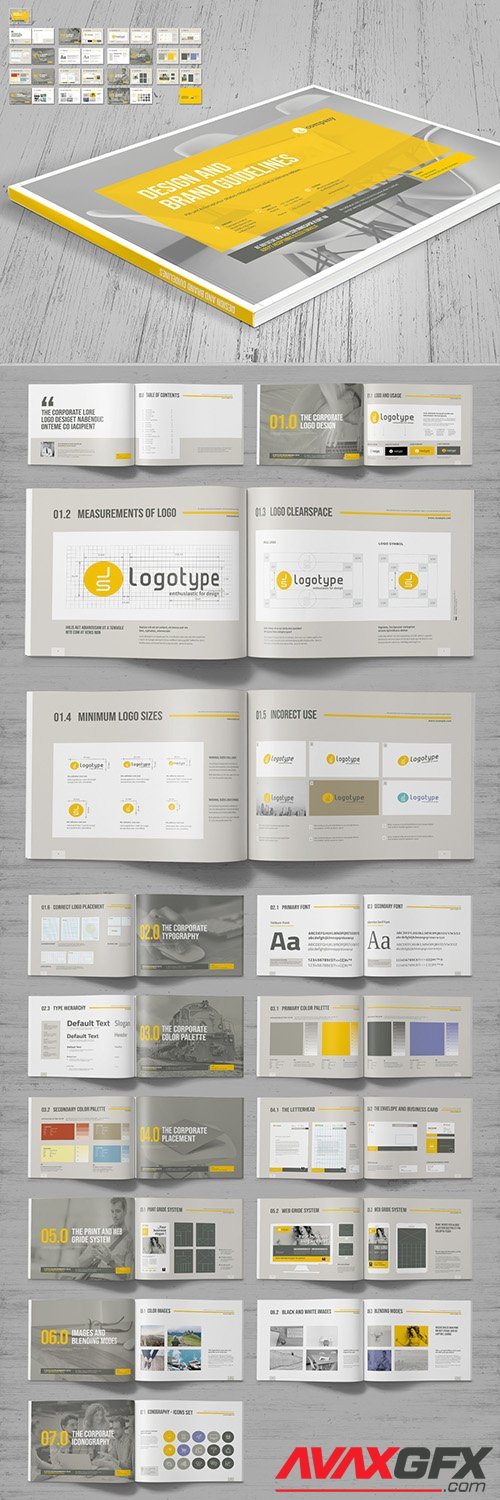Brand Manual Layout with Yellow Accents 246672271 INDT