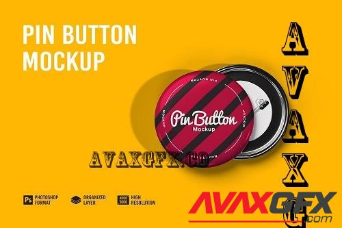 Pin Button Mockup - 7182857