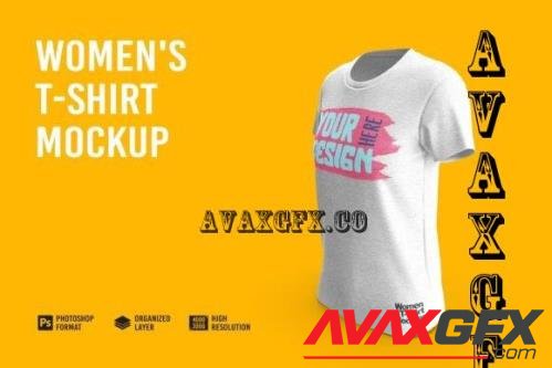 Women's T-Shirt Mockup - 7150678