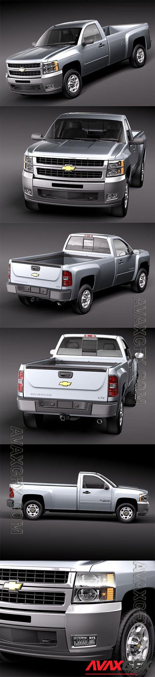 Chevrolet Silverado 2500hd regular cab 3D Model