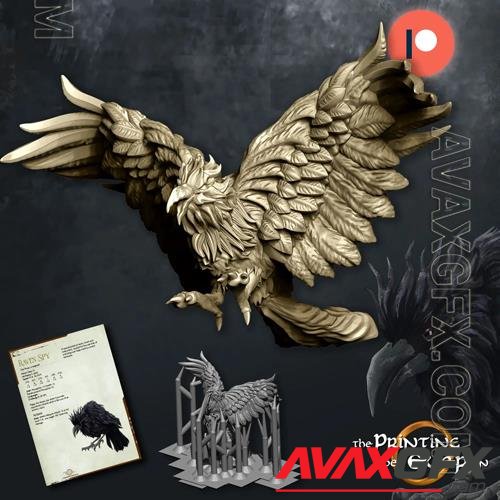 Flock of Raven Spies Flying V C 3D Print Model