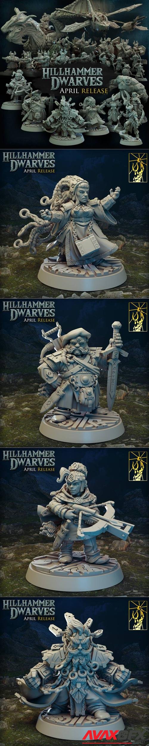 Titan Forge Miniatures - Hilhammer Dwarves April 2022 – 3D Print