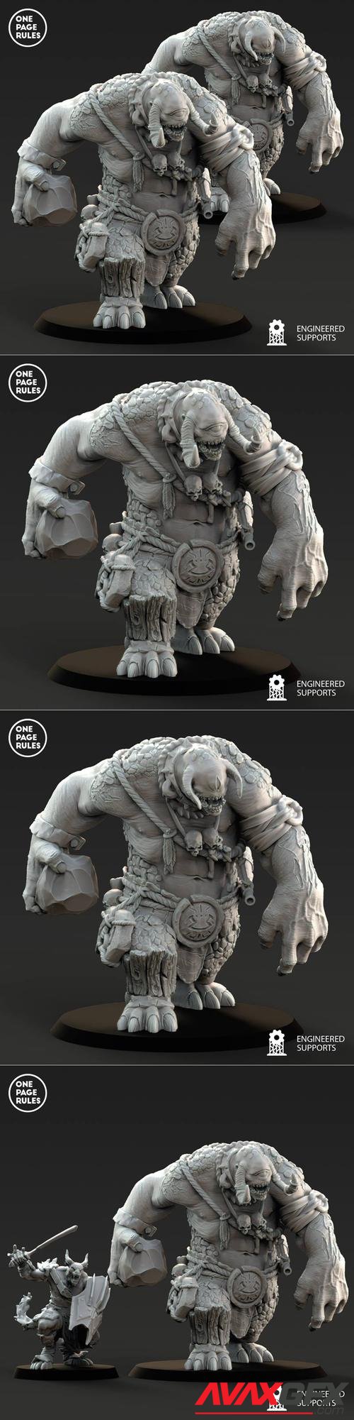 One Page Rules - Beastmen Cyclops – 3D Print