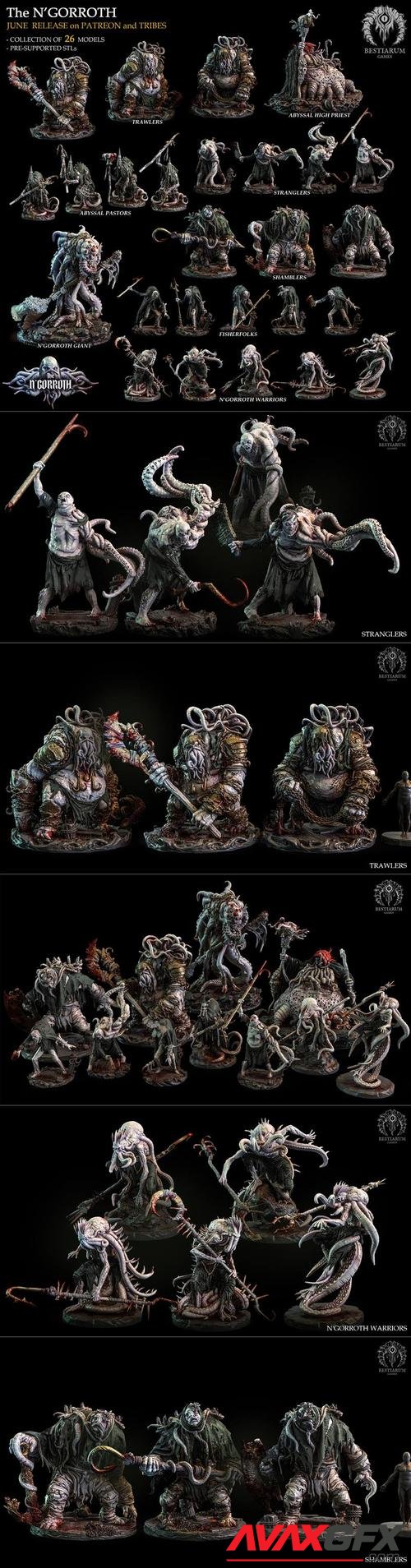 Bestiarum Miniatures - The N'Gorroth June 2022 – 3D Print