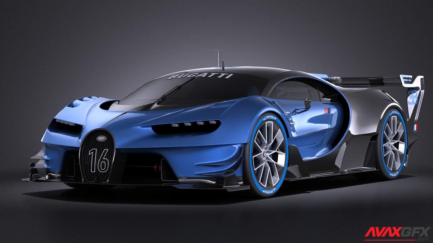 Bugatti Vision Gran Turismo Concept 2015 3D