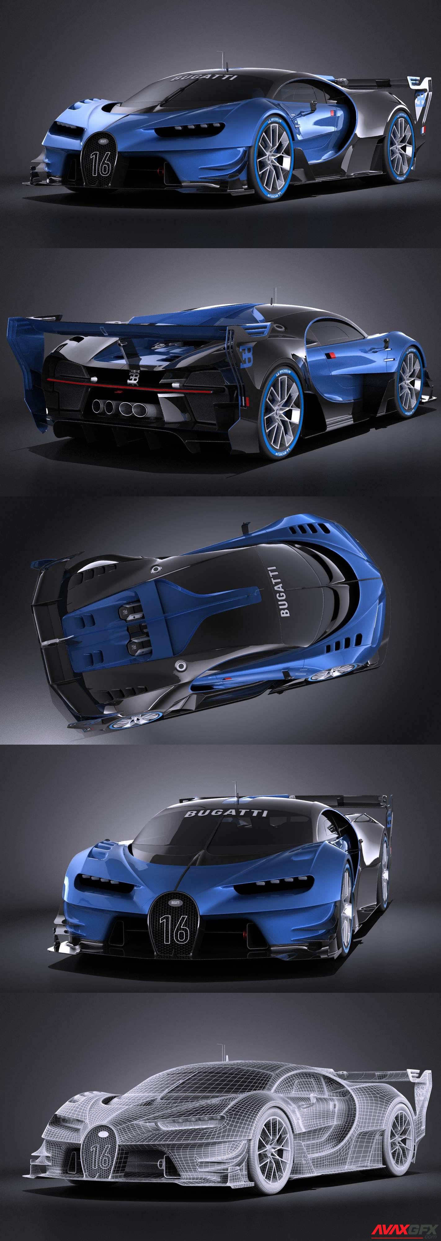 Bugatti Vision Gran Turismo Concept 2015 3D