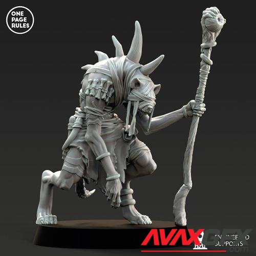 One Page Rules - Beastmen Shaman – 3D Print