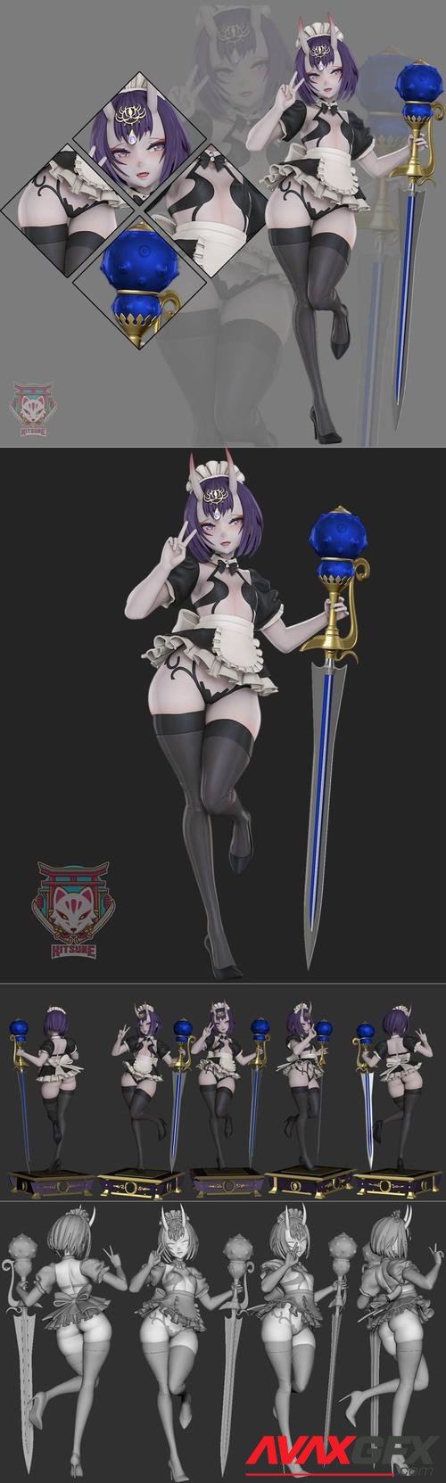 Shuten Douji Maid – 3D Print