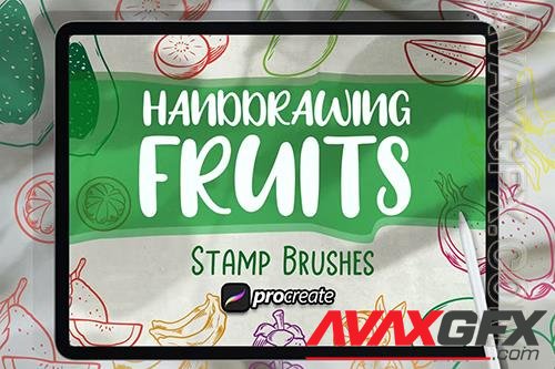 Hand Drawing Fruits Brush