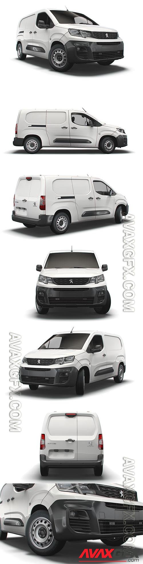 Peugeot Partner Crew Van LWB 2021 3D Model