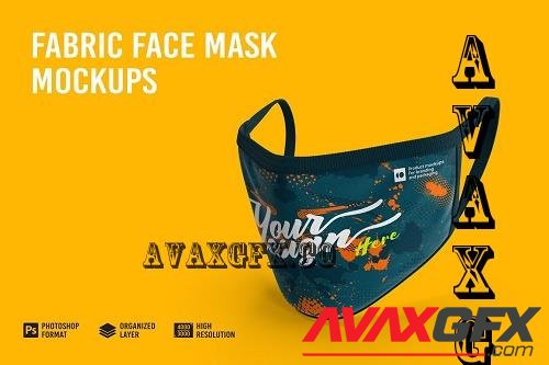 Fabric Face Mask Mockup - 7150704