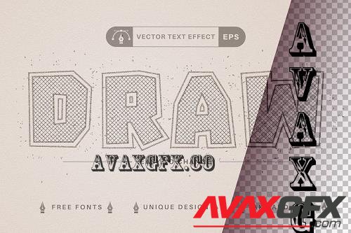 Pencil Charcoal Editable Text Effect - 7296884