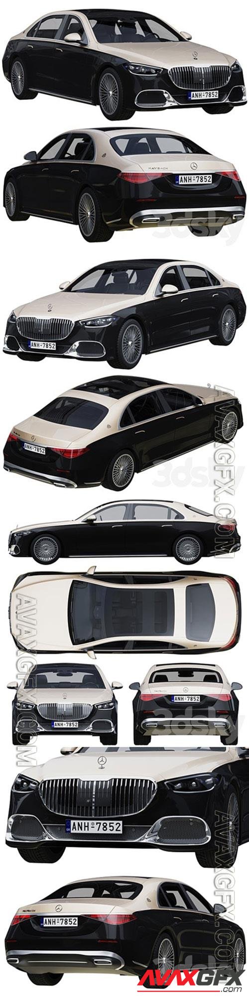 Mercedes Benz S Class Maybach 2021 3D Model