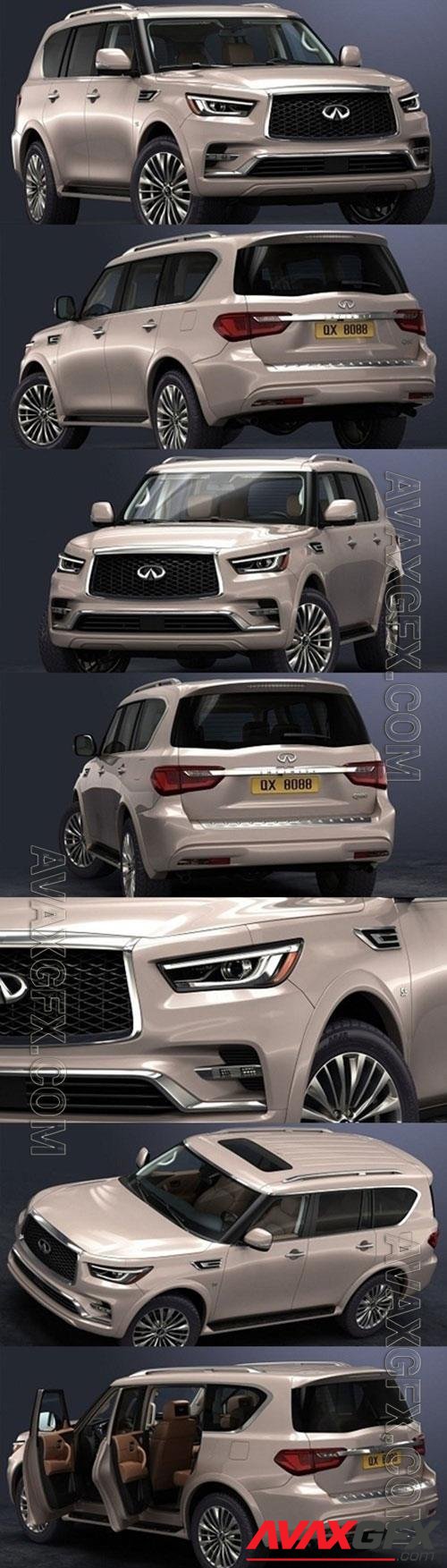 Infiniti QX80 2018 3D Model