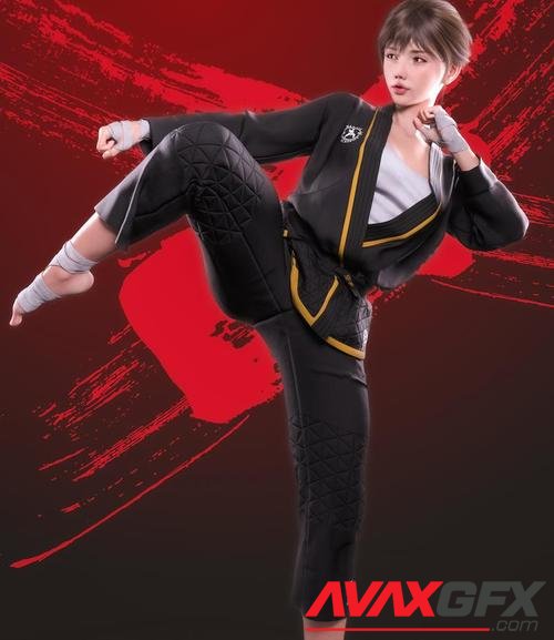 Fight like a Girl dForce outfit for Genesis 8 & 8.1 Females